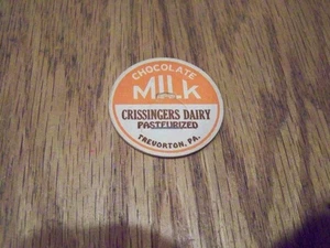 CRISSINGER'S DAIRY TREVORTON PENNSYLVANIA MILK BOTTLE CAP DAIRY,, - Picture 1 of 1