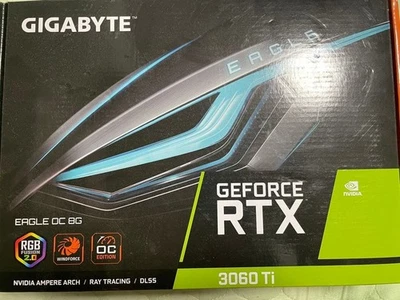 GIGABYTE GeForce RTX 3060 Ti EAGLE OC 8G GDDR6 GPU Dual Fan Boxed Verified - Immagine 1 di 4