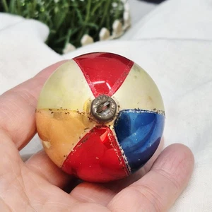 Vintage Merkur Glas Weihnachtsschmuck - mehrfarbig - 2" Durchmesser - Polen - Bild 1 von 9