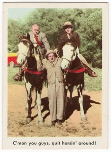 The 3 (Three) Stooges Trading Card #70 Quit Horsin' 1959 Fleer Hi Grade No Fade - Picture 1 of 2