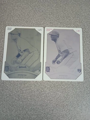 2010 Topps Bowman Sterling Austin Jackson 1/1 RC Printing Plate Lot (2) - Image 1 of 4