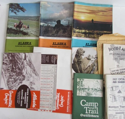 Lote Catálogos Alaska Saco de Dormir Empresa y Ventas Folleto Caza Camping Cuchillos Foto 1 de 4