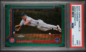 NICO HOERNER/99 REFRACTOR VERDE #107 TOPPS CROMO LOGOFRACTOR EDICIÓN PSA 9 - Imagen 1 de 2