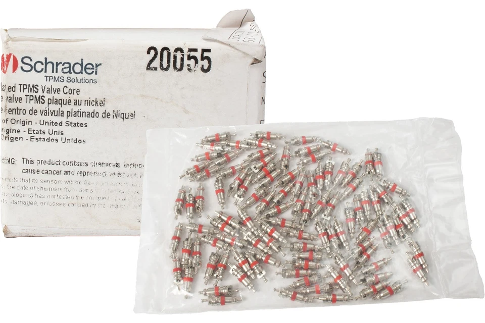 Núcleo de válvula TPMS niquelado Schrader 100 piezas apto para Hyundai Santa Fe 20055 2015-17 Foto 1 de 4