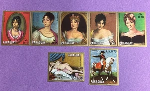 Paraguay 1971 - MNH Scott 1393a-e, 1394-1395. Paintings of Queens & Napoleon - Bild 1 von 3