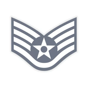 E5 USAF SSGT (United States) (Military Rank) STICKER Vinyl Kiss-Cut Decal - Picture 1 of 25