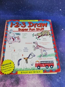 Vintage 1-2-3 Learn to Draw Step-By-Step 5 Books In One Art Homeschool Teacher - Picture 1 of 5