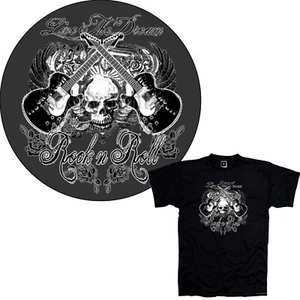 T-shirt rock'n roll chitarra rock gotico heavy metal *2015 nera - Foto 1 di 3