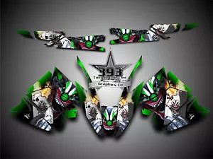 Arctic Cat ProClimb ProCross Graphics Kit Wrap With Tunnel Evil Joker Green - Foto 1 di 1