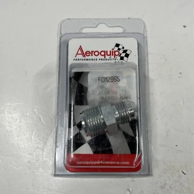 Adaptador de montaje Aeroquip FCM2965 recto 6AN M, 11/16-18" llamarada invertida M Foto 1 de 2