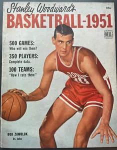 1951 WOODWARD'S BASKETBALL MAGAZINE BOB ZAWOLUK ST. JOHN'S REDMEN COVER - Picture 1 of 7