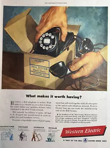 1949 Western Electric Bell System Telephone Set Parts Equipment VTG Print Ad - Picture 1 of 1