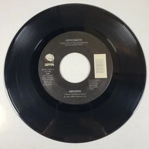 Aerosmith "Amazing" "Fever" Rare 45 Vg+ Tested Geffen Jukebox - Picture 1 of 4