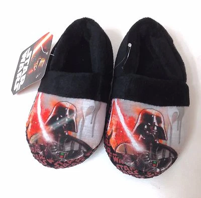 Toddler (7-8) DARTH VADER HOUSE SLIPPERS Star Wars Lightsaber Boy/Girl Kids NWT - Image 1 of 4