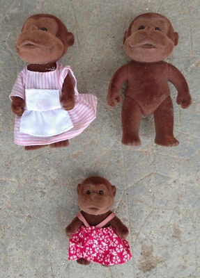 vintage  lot 3 ancien singe les petits malins familles sylvanian - Photo 1/2
