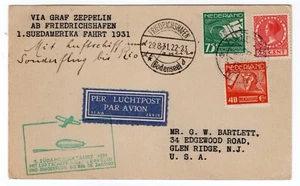 Graf Zeppelin 1931 Flight Netherlands - Friedrichshafen - Brazil Treaty Si.124.  - Picture 1 of 2