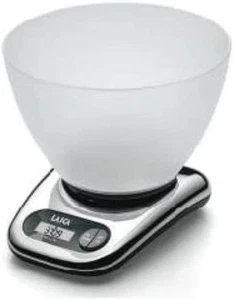BX9240 Bilancia Da Cucina Elettronica, Base Cromo, Ciotola Vitrex, 5 Kg, Elettri - Foto 1 di 7