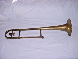 VINTAGE  REYNOLDS TROMBONE BODY ONLY MEDALIST EARLY SERIAL TO58 and RMC SHIELD - Picture 1 of 7