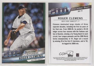 2020 Topps Decades Best Pitchers Green Roger Clemens #DB-74