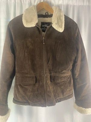 Chaqueta Wilson Cuero Máxima Mujer L Marrón Gamuza Motociclista Western Retro Rocker Foto 1 de 4