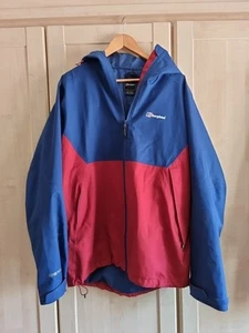 Berghaus Jacket Rain Walking Hiking Mera Peak Gore-Tex Blue Mens XL - Picture 1 of 6