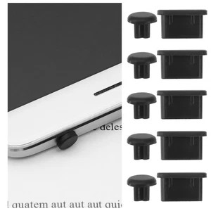 Kit de 10 pares de cubiertas de silicona para puerto de carga enchufe a prueba de polvo para auriculares - Imagen 1 de 12
