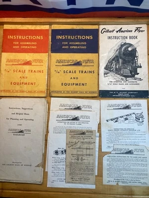 American Flyer Lot Instruct Operate Assemble Gilbert Lionel Railroads 1940/50s - Image 1 of 4