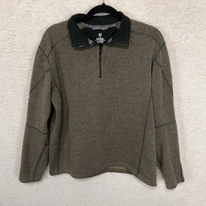 Kuhl Revel 3007 1/4 Zip Pullover Men XL Brown Fleece Mock Neck - Picture 1 of 11