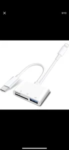 USB-Adapter mit SD/USB-Anschluss für iPhone, Android, Tablets & Kameras - Photo 1/9