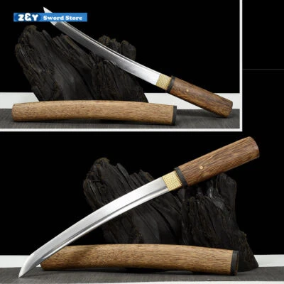 Cuchillo pequeño afilado de hoja de acero al carbono 1095 Japón espada corta Katana Q8282 Foto 1 de 4