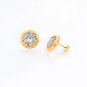 BORCHIE ARA 14K ORO GIALLO E BIANCO ZAFFIRO E DIAMANTE articolo# j1151 - Foto 1 di 3
