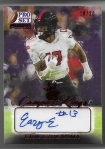 2021 Pro Set Power: Campus Kings Autographs Red CK-EE1 Erik Ezukanma #10/10 - Picture 1 of 2