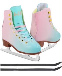 LIKU Schlittschuhe für Mädchen und Frauen Indoor Outdoor Schnürer Fun Eiskunstlauf 3-4 - Bild 1 von 6