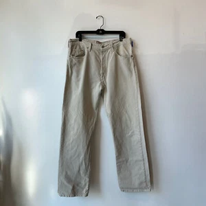 XL 38 x 34 Levi's 501 Beige Pants - Picture 1 of 7