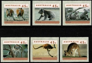 1994 koalas y canguros-vida silvestre australiana estampado Cambec 6 x 45c - Imagen 1 de 1