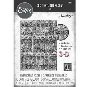 Sizzix 3D Texture Embossing Fades Folder A5 Typewriter Large 666885 - Picture 1 of 4