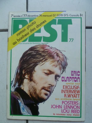 Magazine BEST n° 77   - DECEMBRE  1974    poster  JOHN  LENNON  /  LOU  REED - Photo 1/3