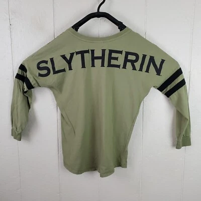 Harry Potter Shirt Mens Small Green Crew Neck Long Sleeve Graphic Slytherin - Imagem 1 de 4