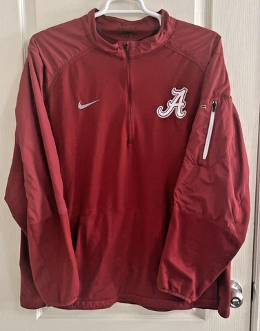Nike Dri Fit Jacket Men’s XXL 1/4 Zip Pullover Alabama Crimson Tide Longsleeve Cover