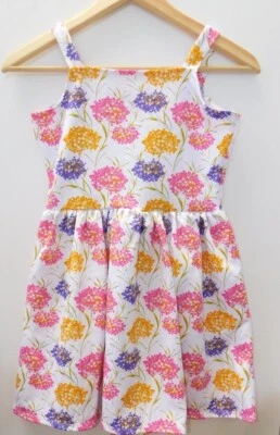 Laura Ashley Girl's Dress White Multi SIZE M/9-10 Cutout Back Bow Floral NEW - Image 1 of 4