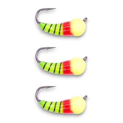 3 Pack - Kenders CHARTREUSE RED TUNGSTEN AKUA JIG SKUD - Image 1 of 4