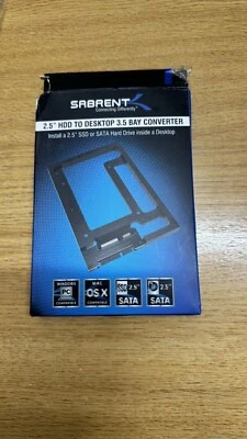 Sabrent 2.5” SSD & SATA HDD to Desktop 3.5” SATA HDD Bay Converter BK-PCBS-USED - Image 1 of 3