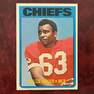 1972 Topps Set WILLIE LANIER #35 KANSAS CITY CHIEFS - EX-MINT *HIGH GRADE* - Picture 1 of 2
