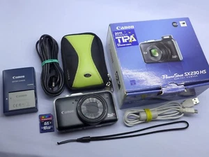 Canon PowerShot SX230 HS 12.1MP / 14x Optical Zoom / Camera Black - Picture 1 of 19