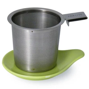 FORLIFE Hook Handle Tea Infuser and Dish Set, Lime - Picture 1 of 3