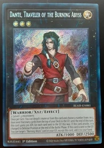Yugioh Dante, Reisender des brennenden Abgrunds BLMR-DE081 1. Auflage Secret Rare NM 1x - Bild 1 von 1