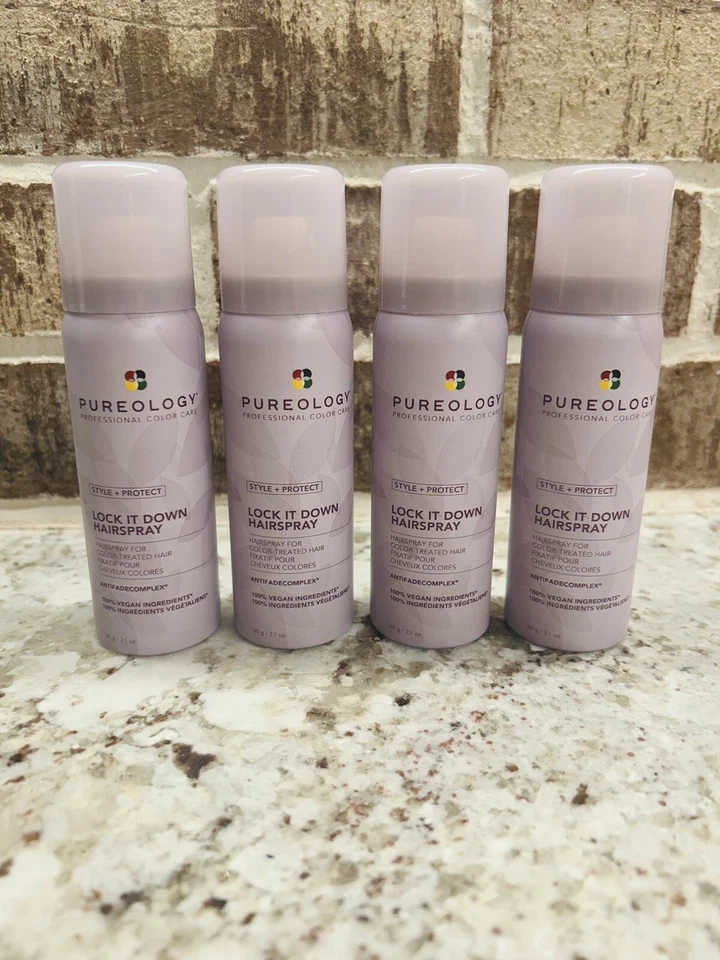 (4 Pack) PUREOLOGY Lock It Down Hairspray Travel Size 2.1oz - Image 1 of 1