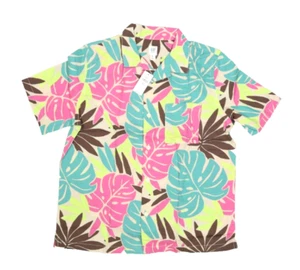 Gap Kids Poplin Button Down Shirt Short Sleeve Multi Color Floral Boys XL(12) - Picture 1 of 10