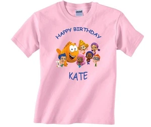 Bubble Guppies Personalized Custom Happy Birthday Shirt in 8 Different Colors - Picture 1 of 11