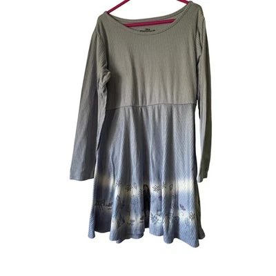 Disney Frozen 2 Dress Long Sleeve Blue Girls Size 6X Anna Elsa - Image 1 of 4